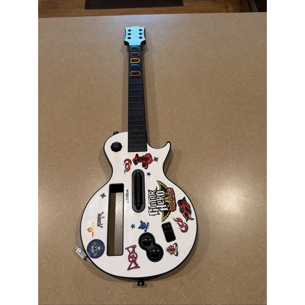 Aerosmith Guitar Hero Controller Nintendo Wii Red Octane Les Paul # 95125.805